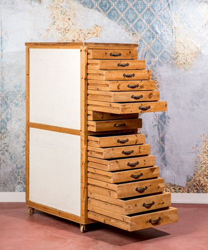 Mueble cajonera antiguo de panadería - Antique arte y decoracion