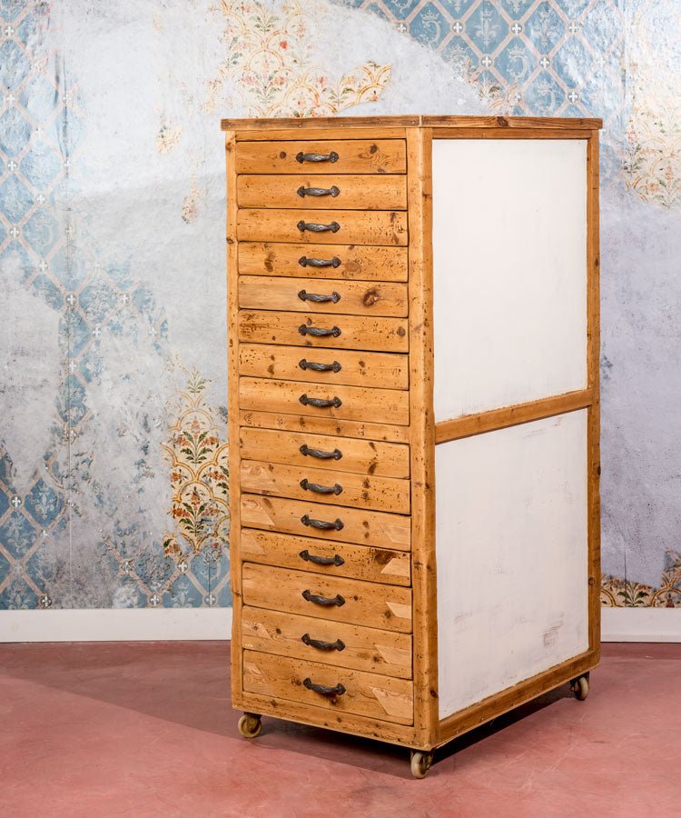Mueble cajonera antiguo de panadería - Antique arte y decoracion