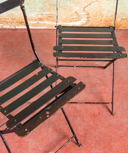 Pareja de sillas de hierro antiguas Tecno - Antique arte y decoracion