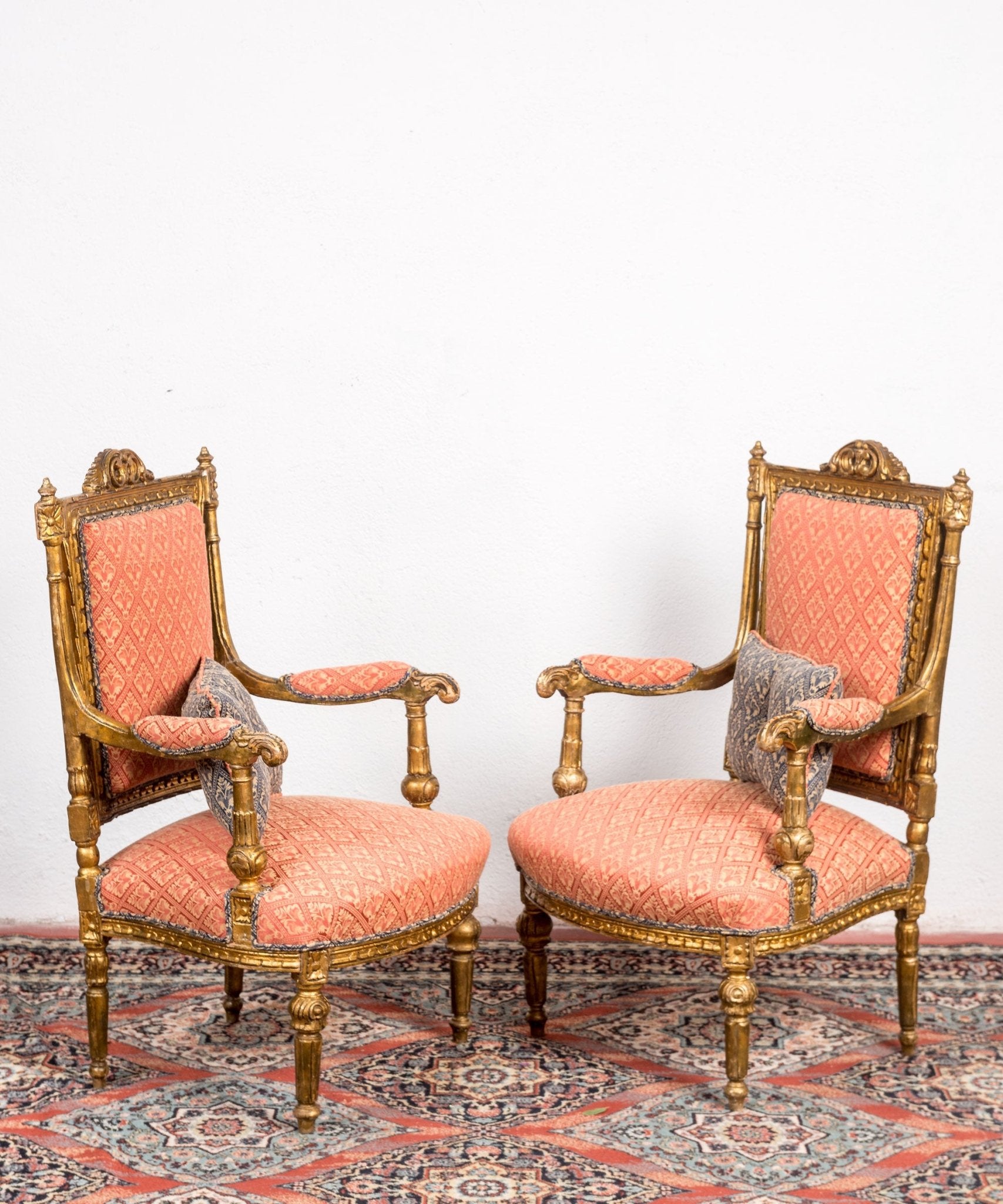 Pareja de sillones Luis XVI antiguos - Antique arte y decoracion