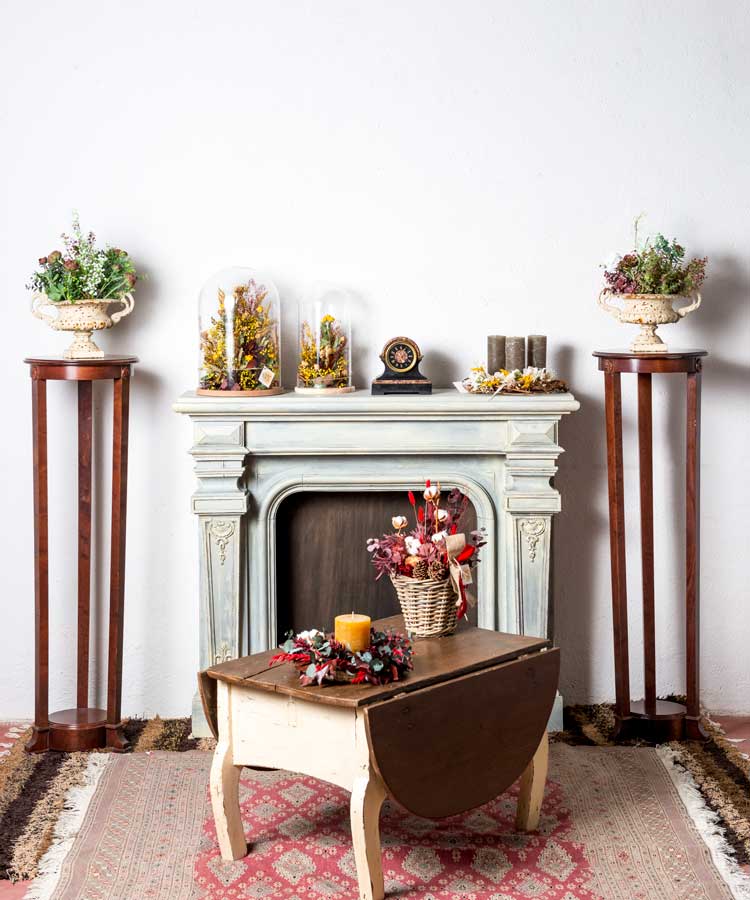 Pedestal antiguo de madera de caoba - Antique arte y decoracion