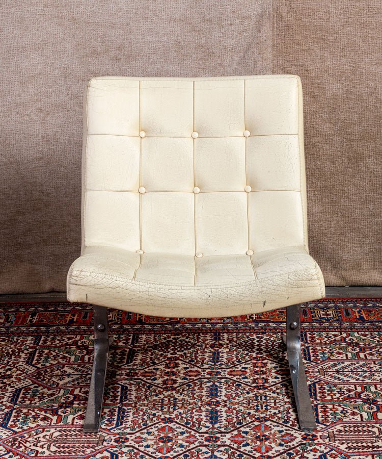 Sillón de piel diseño vintage Piero - Antique arte y decoracion