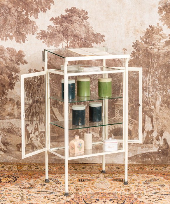 Vitrina vintage de médico 1943 - Antique arte y decoracion