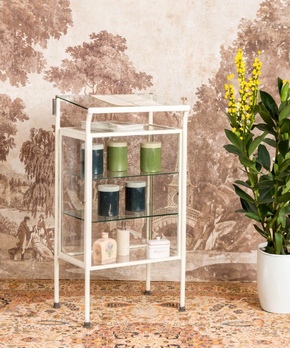 Vitrina vintage de médico 1943 - Antique arte y decoracion